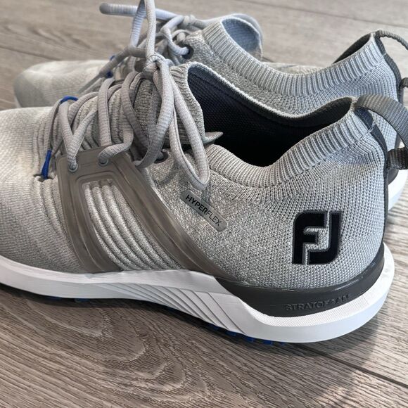 FootJoy Hyperflex Golf Shoes Mens Size 10.5 Wide Gray Knit Athletic 51080 main image 7